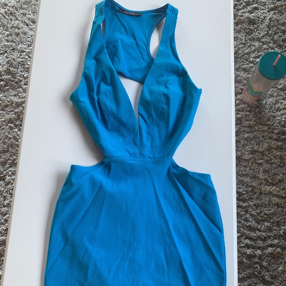 Blue Cut Out Dress